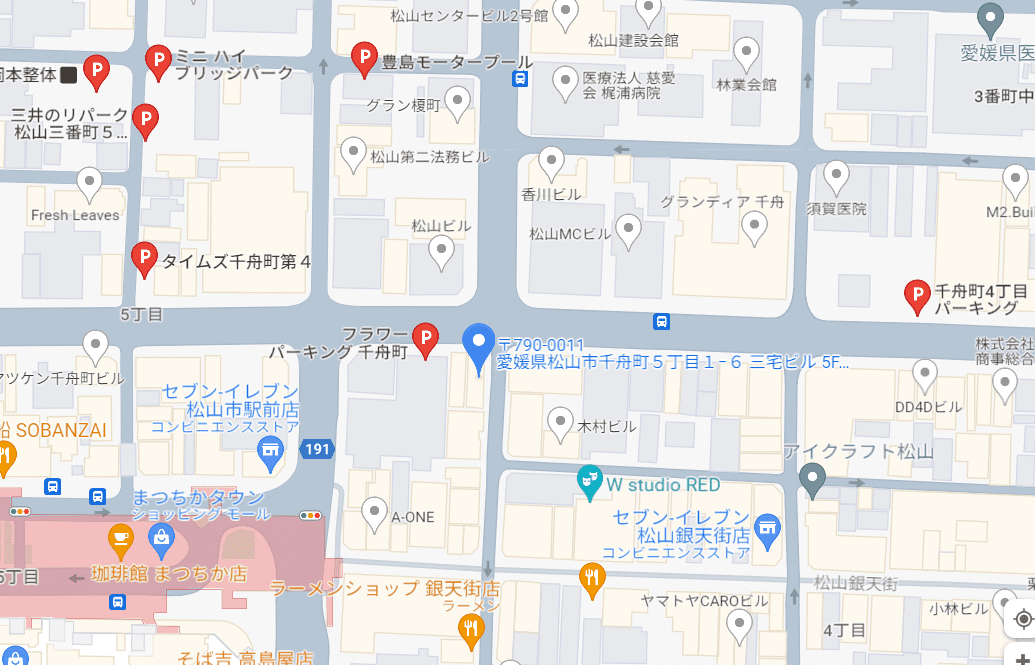 メンズライフクリニック愛媛・松山院周辺の駐車場情報です。
