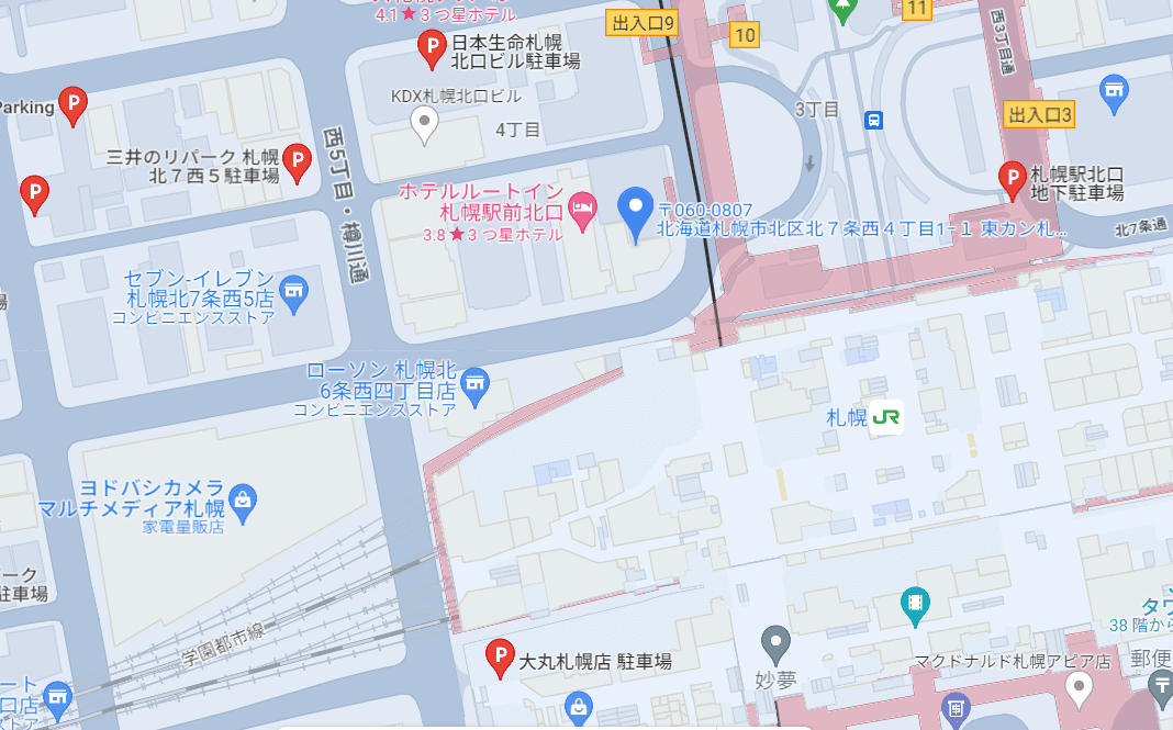 メンズライフクリニック北海道・札幌院周辺の駐車場情報です。